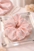 Floral Satin Jumbo Scrunchie